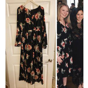 Gorgeous High-Low Maxi Dress w/ Floral Print